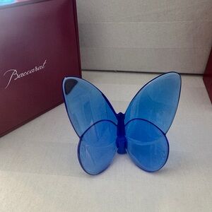 Baccarat Blue Glass Butterfly Accessory